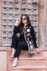 Zari Hand Embroidered 3-Piece Co-Ord Set For Women