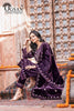 Korean Velvet Shawl Suit with Embroidery & Handwork