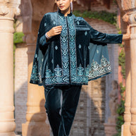 Velvet 3-Piece Suit with Inner & Hand Embroidery