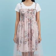 Floral Layered Midi Dress – Premium Summer Wear