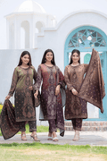 Afsaneh Pashmina – Heritage Print Winter Suit Set - Ogsan Fashion