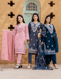 Kotrai Channile Velvet Embroidered Suit Set – Floral Handwork - Ogsan Fashion