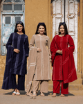 Kotrai Channile Velvet Suit Set – Elegant Winter Collection - Ogsan Fashion