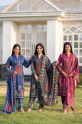 Multicolour Floral Elegance Pashmina Wool 3-Piece Winter Suit Set | Ogsan Fashion - Ogsan Fashion