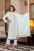 Ice Blue velvet shawl suit – Ogsan Design 109