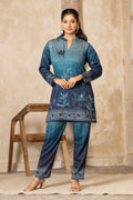 Blue velvet co-ord set – Ogsan Design 118