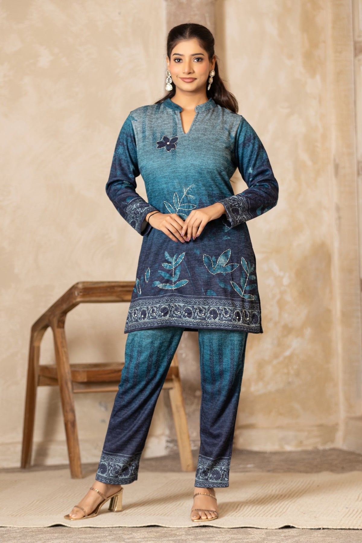 Blue velvet co-ord set – Ogsan Design 118