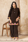 Dark Brown velvet co-ord set – Ogsan Design 119