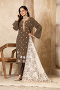 Olive Brown velvet shawl suit – Ogsan Design 121