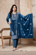Cobalt Blue velvet shawl suit – Ogsan Design 130