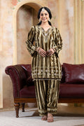 Olive Gold velvet co-ord set – Ogsan Design 135