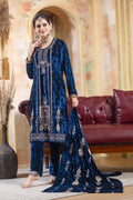 Navy Blue velvet shawl suit – Ogsan Design 139