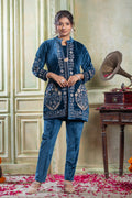 Blue velvet co-ord set – Ogsan Design 148