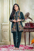 Bottle Green velvet co-ord set – Ogsan Design 152