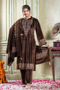 Brown velvet shawl suit – Ogsan Design 153
