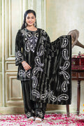 Black velvet shawl suit – Ogsan Design 159