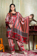 Red velvet shawl suit – Ogsan Design 161