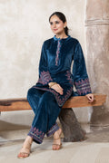 Navy Blue velvet co-ord set – Ogsan Design 162