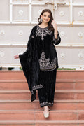 Black velvet shawl suit – Ogsan Design 35
