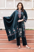 Bottle Green velvet shawl suit – Ogsan Design 36