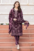 Wine velvet shawl suit – Ogsan Design 38