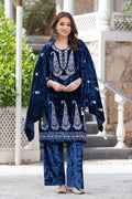 Navy Blue velvet shawl suit – Ogsan Design 40