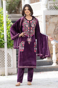 Purple velvet shawl suit – Ogsan Design 41
