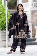 Deep Plum velvet shawl suit – Ogsan Design 47