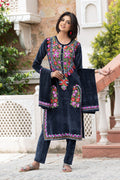 Navy Blue velvet shawl suit – Ogsan Design 50