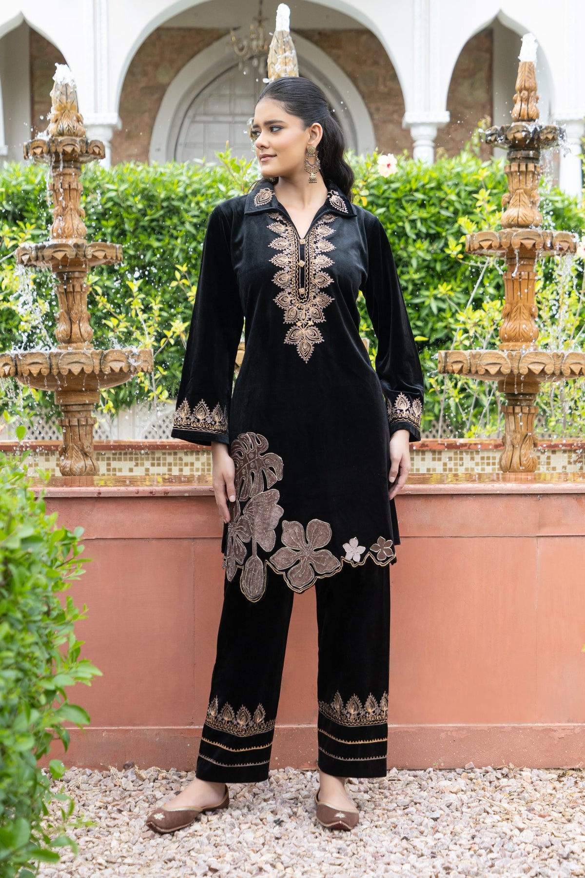 Black velvet co-ord set – Ogsan Design 55