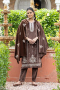 Brown velvet shawl suit – Ogsan Design 57