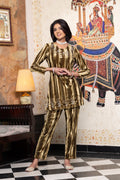 Golden Olive velvet co-ord set – Ogsan Design 60