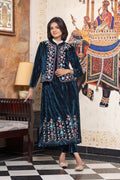 Teal Blue velvet co-ord set – Ogsan Design 63