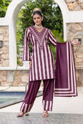 Wine & Pink velvet shawl suit – Ogsan Design 68