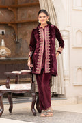 Maroon velvet co-ord set – Ogsan Design 76