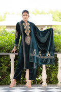 Bottle Green velvet shawl suit – Ogsan Design 98