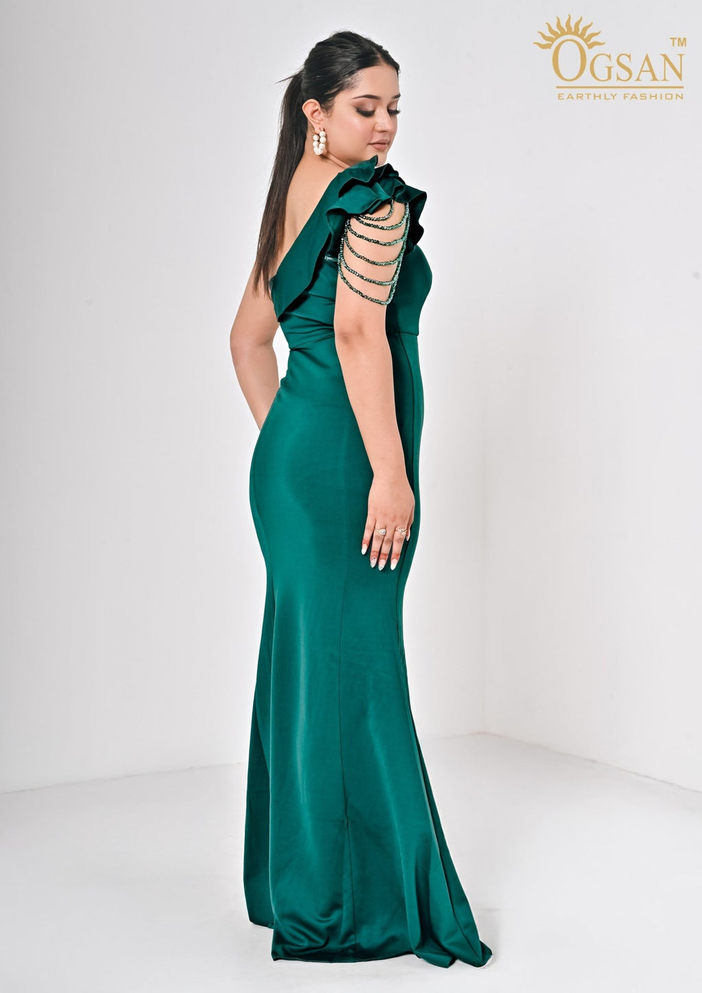 Ogsan Fashion One-Shoulder Slit Evening Gown – Premium Summer Wear - Ogsan Fashion