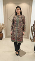Premium Kashmiri Kani Style Jacket Kurti with Inner & Pant – 3 Piece Set - Ogsan Fashion