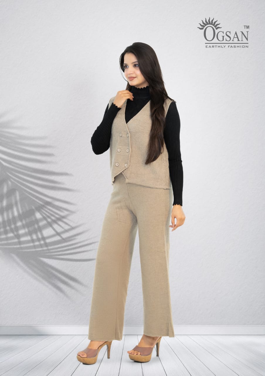 3-Piece Western Co-ord Set with Inner – Rust Brown