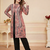 Premium Kashmiri Kani Style Jacket Kurti with Inner & Pant – 3 Piece Set