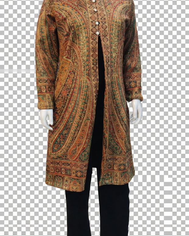 Premium Kashmiri Kani Style Jacket Kurti with Inner & Pant – 3 Piece Set