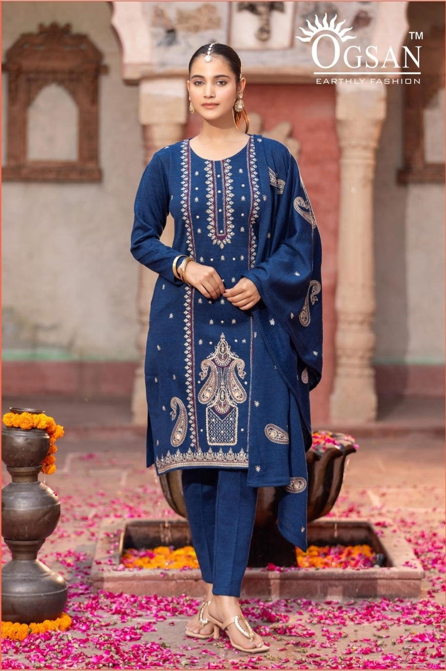 Premium Kashmiri Embroidered Winter Suit Set