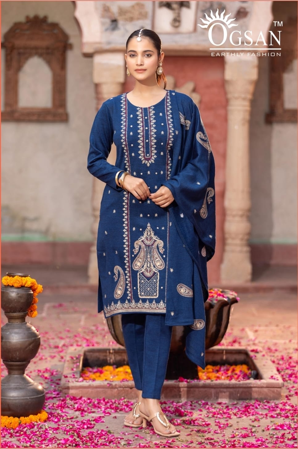 Premium Kashmiri Embroidered Winter Suit Set