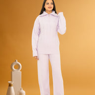 Winter Knit 2-Piece Co-ord Set – Soft Lavender