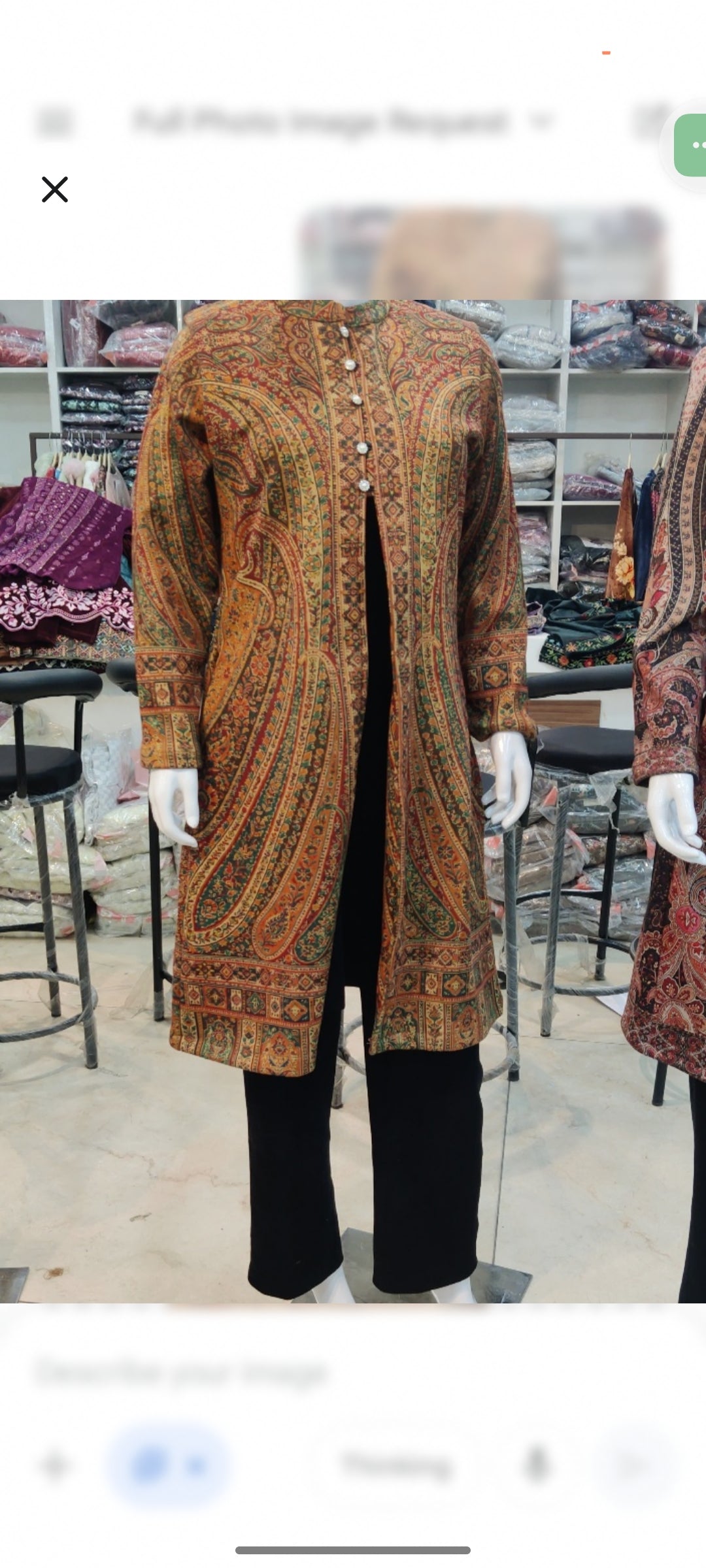 Premium Kashmiri Kani Style Jacket Kurti with Inner & Pant – 3 Piece Set