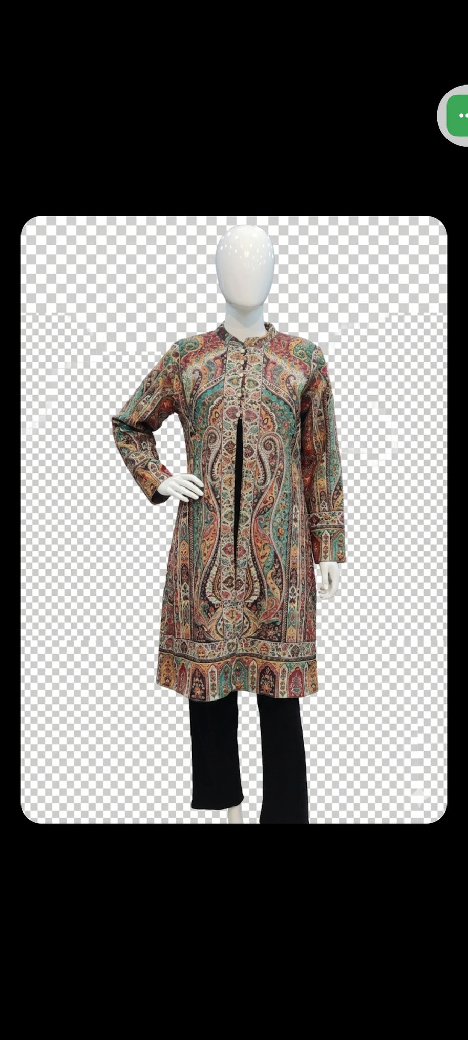 Premium Kashmiri Kani Style Jacket Kurti with Inner & Pant – 3 Piece Set