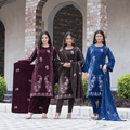 Veloura Blossom – Double-Side Velvet Embroidered Suit Set - Ogsan Fashion